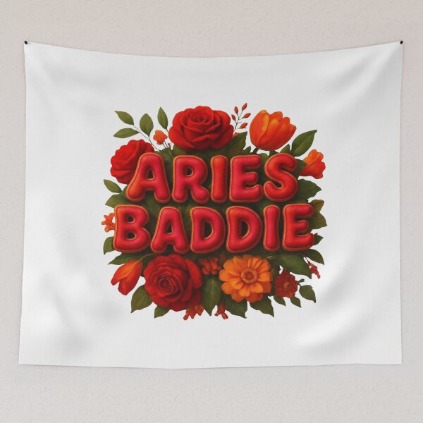 Item preview, Aries Baddie – Plush 3D Velvet Floral Design with Fiery Red, Pink & Gold Energy designed and sold by Embrace Tall.