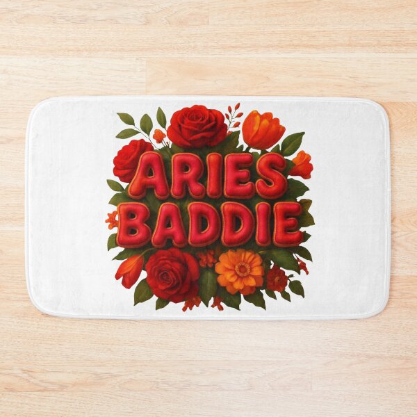 Item preview, Aries Baddie – Plush 3D Velvet Floral Design with Fiery Red, Pink & Gold Energy designed and sold by Embrace Tall.