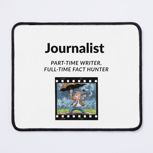 Item preview, Funny Storm Reporter Shirt – Fact Hunter in Any Weather | Windy News Chaos Tee, breaking news parody tee, press under pressure shirt, media humor graphic tee, funny journaslist mug designed and sold by BrewtifulMugs.