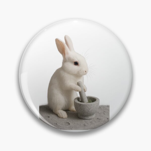 Item preview, Mid autumn festival rabbit with mortar isolated, transparent background, AI generated designed and sold by dvoevnore.