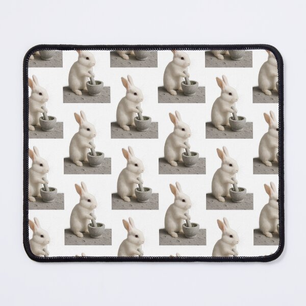 Item preview, Mid autumn festival rabbit with mortar isolated, transparent background, AI generated designed and sold by dvoevnore.