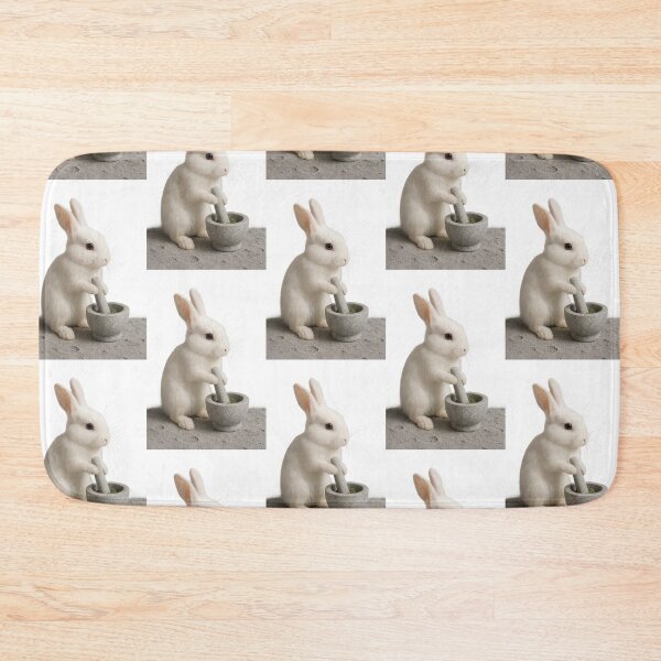 Item preview, Mid autumn festival rabbit with mortar isolated, transparent background, AI generated designed and sold by dvoevnore.