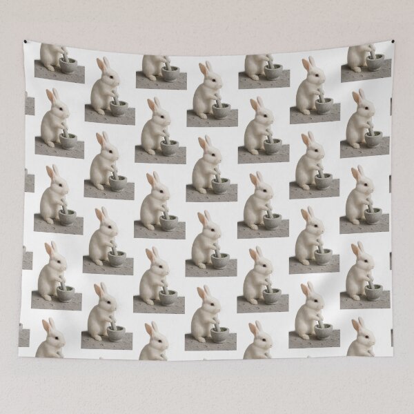 Item preview, Mid autumn festival rabbit with mortar isolated, transparent background, AI generated designed and sold by dvoevnore.