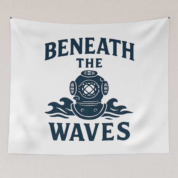 Item preview, Vintage Deep Sea Diving Helmet – Beneath the Waves Nautical Design. designed and sold by The-T-In-Retro.