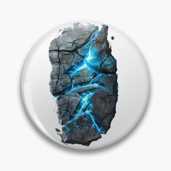 Item preview, Rune of Thunder – Ancient Blue Lightning Stone designed and sold by AlexLineArt.