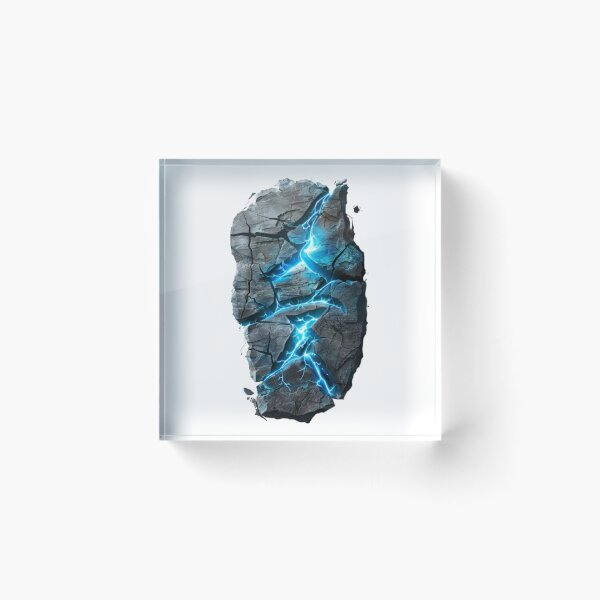 Item preview, Rune of Thunder – Ancient Blue Lightning Stone designed and sold by AlexLineArt.