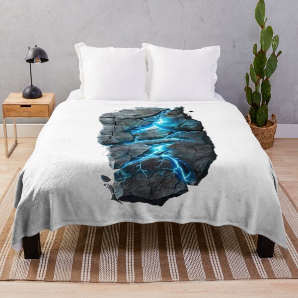 Item preview, Rune of Thunder – Ancient Blue Lightning Stone designed and sold by AlexLineArt.