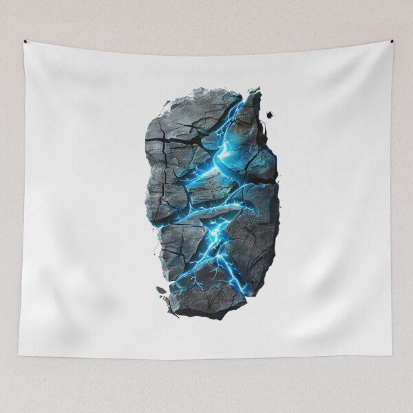 Item preview, Rune of Thunder – Ancient Blue Lightning Stone designed and sold by AlexLineArt.