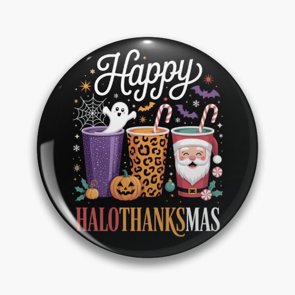 Item preview,  Happy Hallothanksmas Halloween Thanksgiving Christmas designed and sold by Gogetgiggles.