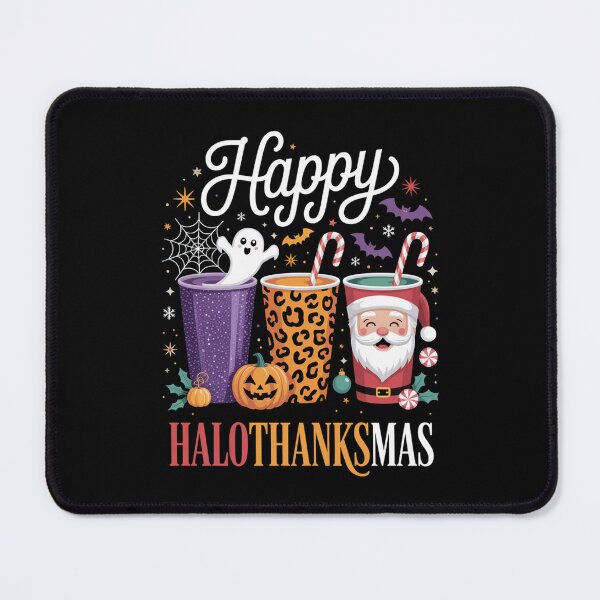 Item preview, Happy Hallothanksmas Halloween Thanksgiving Christmas designed and sold by Gogetgiggles.