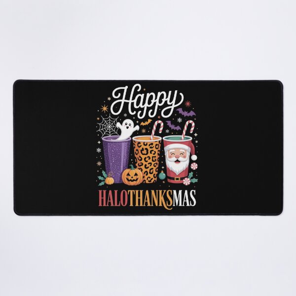 Item preview, Happy Hallothanksmas Halloween Thanksgiving Christmas designed and sold by Gogetgiggles.