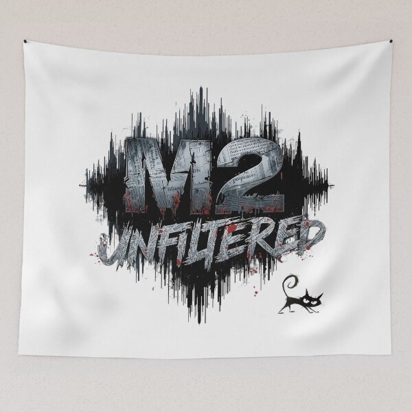 Item preview, M2 Unfiltered Crazy Black Cat – Metallic Silver Urban Illustration designed and sold by ShadeScapeArt.