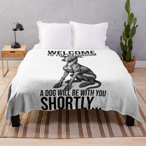 Item preview, Welcome to the bathroom, a dog will be with you shortly | Funny Italian Greyhound Design designed and sold by xndrlab.