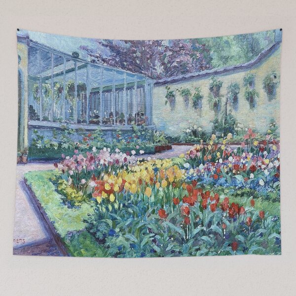 Item preview, Garden with Tulips designed and sold by tomorrowsart.