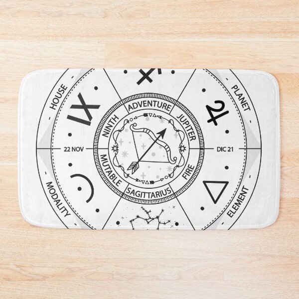 Item preview, Sagittarius Zodiac Wheel Illustration designed and sold by iNoheArts.