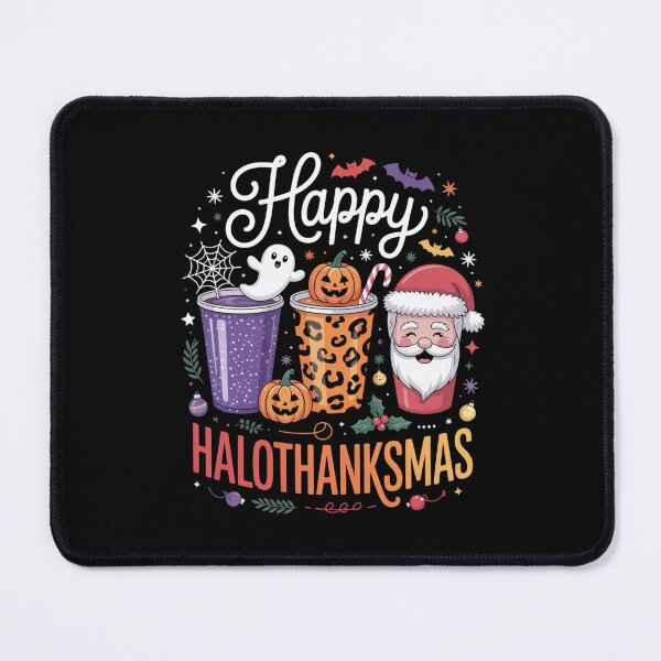 Item preview, Happy Hallothanksmas Halloween Thanksgiving Christmas designed and sold by Gogetgiggles.