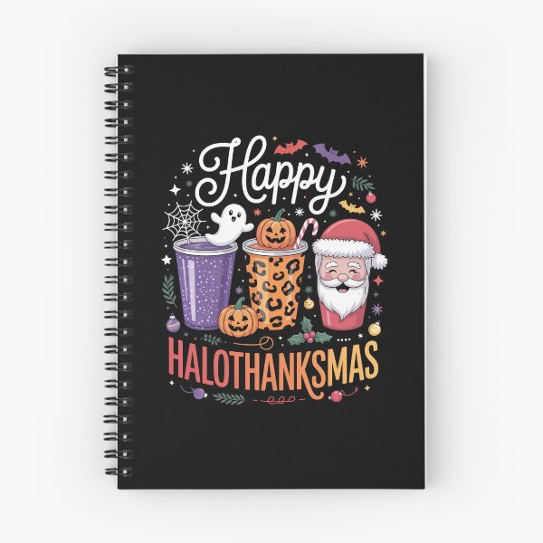 Item preview, Happy Hallothanksmas Halloween Thanksgiving Christmas designed and sold by Gogetgiggles.
