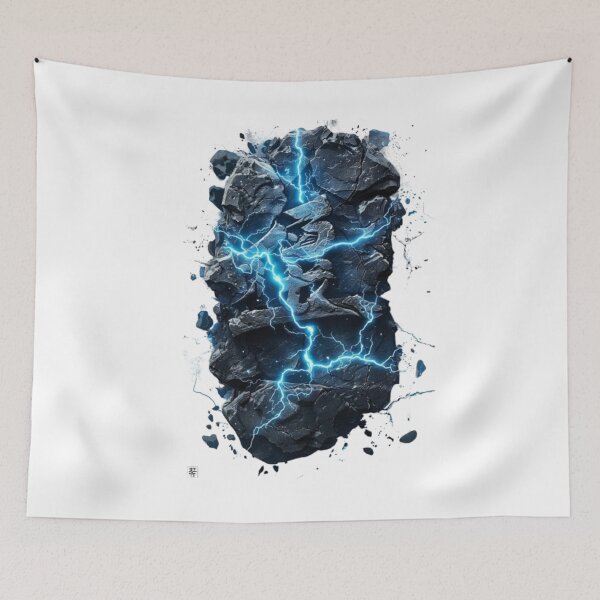 Item preview, Rune of Storm – Shattered Blue Lightning Stone designed and sold by AlexLineArt.