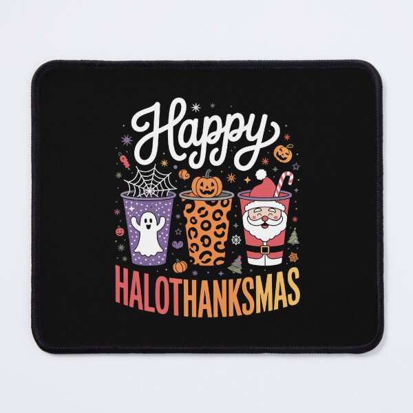 Item preview, Happy Hallothanksmas Halloween Thanksgiving Christmas designed and sold by Gogetgiggles.