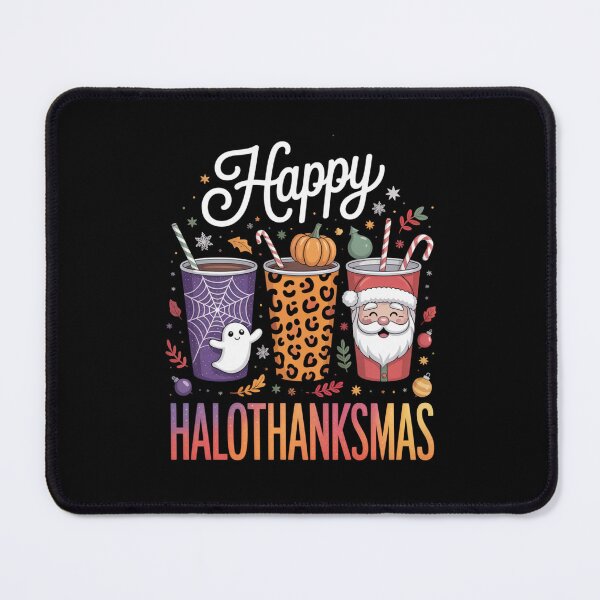 Item preview, Happy Hallothanksmas Halloween Thanksgiving Christmas designed and sold by Gogetgiggles.