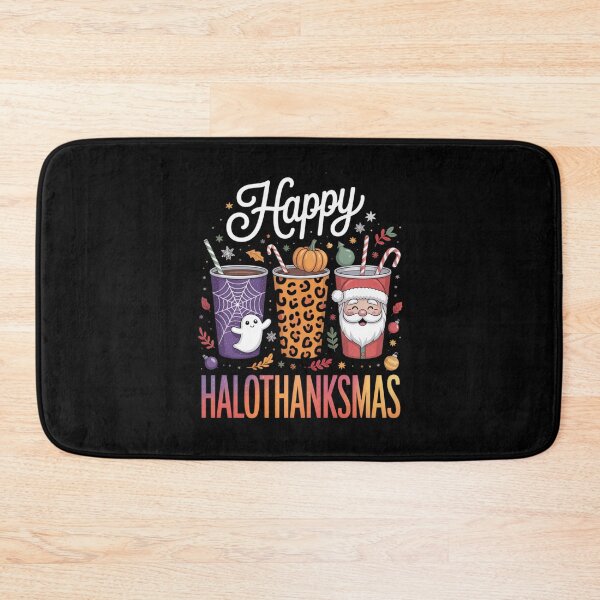 Item preview, Happy Hallothanksmas Halloween Thanksgiving Christmas designed and sold by Gogetgiggles.