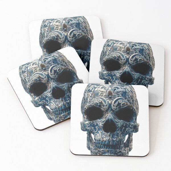 Item preview, Ornate Blue Skull designed and sold by Przecinak.