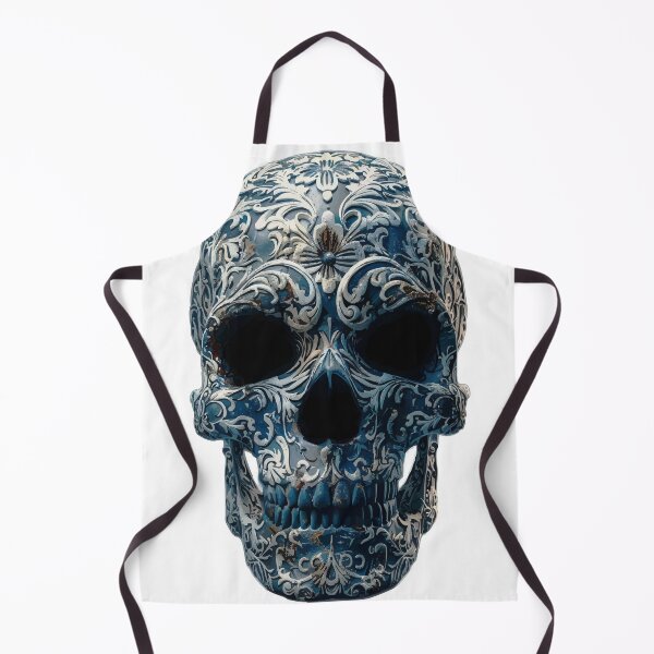 Artikelvorschau, Verzierter blauer Totenkopf entworfen und verkauft von Przecinak.