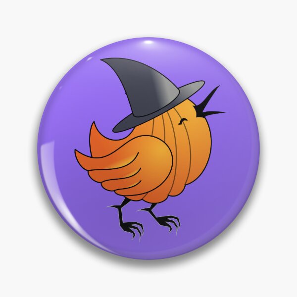 Item preview, Witchy Pumpkin Bird designed and sold by fishbirdstudios.