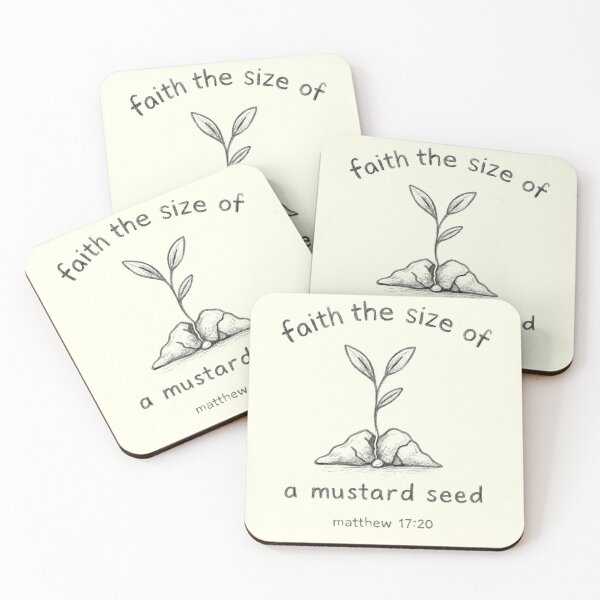Item preview, Faith the Size of a Mustard Seed — Matthew 17:20 Christian Inspiration Art designed and sold by Loving Nature Gifts.