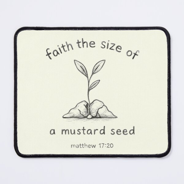 Item preview, Faith the Size of a Mustard Seed — Matthew 17:20 Christian Inspiration Art designed and sold by Loving Nature Gifts.