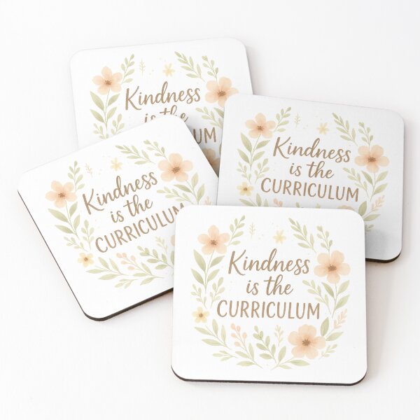 Item preview, Kindness is the Curriculum — Watercolor Floral Teacher Quote designed and sold by MforMontessori.