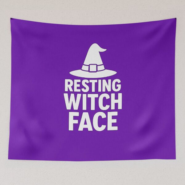 Item preview, Resting Witch Face Halloween Pun designed and sold by JWSkylarkApp.