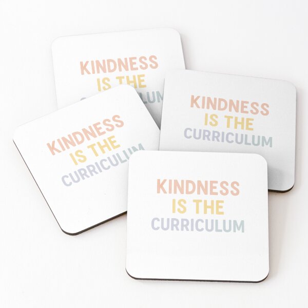 Item preview, Kindness is the Curriculum — Gentle Rainbow Watercolor Typography designed and sold by MforMontessori.
