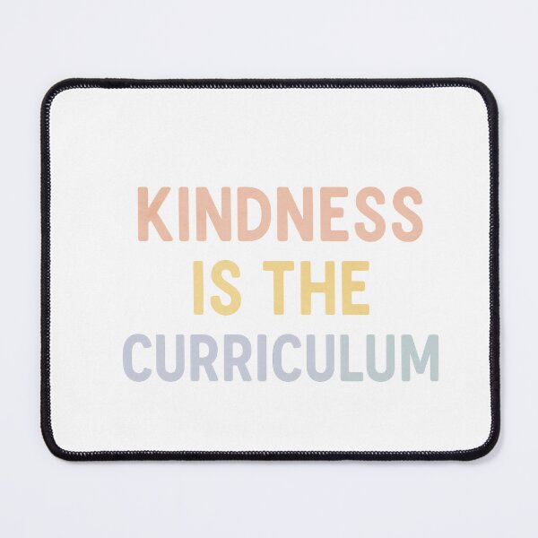 Item preview, Kindness is the Curriculum — Gentle Rainbow Watercolor Typography designed and sold by MforMontessori.