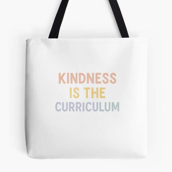 Item preview, Kindness is the Curriculum — Gentle Rainbow Watercolor Typography designed and sold by MforMontessori.