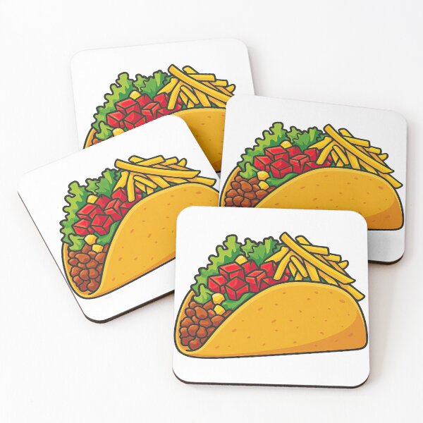 Item preview, Colorful Taco Illustration with Fries and Fresh Ingredients designed and sold by ArtfulWeave.