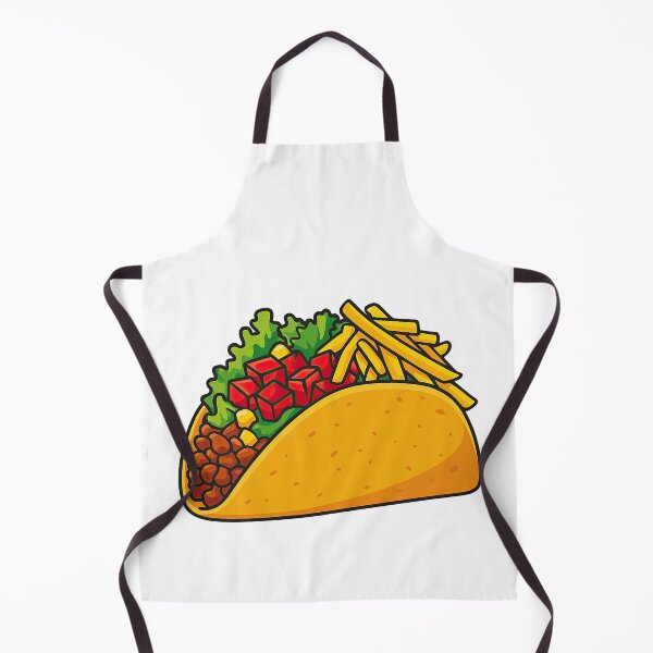 Item preview, Colorful Taco Illustration with Fries and Fresh Ingredients designed and sold by ArtfulWeave.