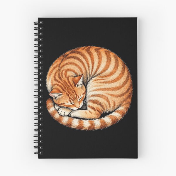 Item preview, Curled Orange Tabby Sleeper designed and sold by LuckCraftStudio.