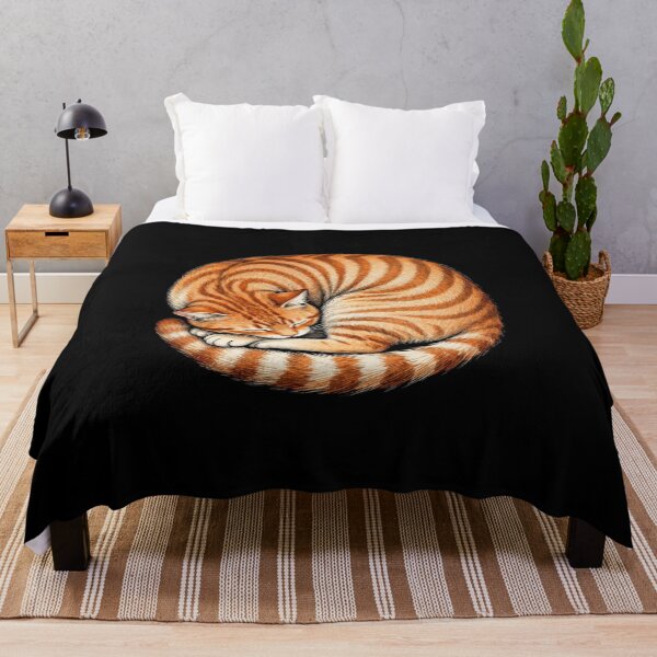 Item preview, Curled Orange Tabby Sleeper designed and sold by LuckCraftStudio.