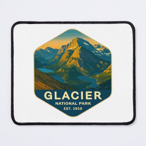 Item preview, Glacier National Park Retro Mountain Landscape Sticker designed and sold by Ismeal Von.