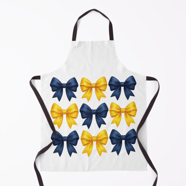 Item preview, Navy and Yellow Satin Ribbon Bow Set Illustration designed and sold by ArtfulWeave.