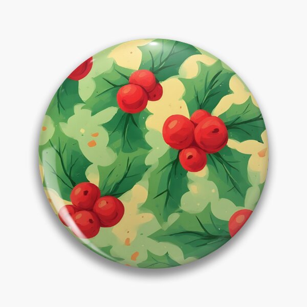 Item preview, Cheerful Christmas Holly Leaves Joyeux Noel Holiday Foliage Red and Green designed and sold by LeafPrints.