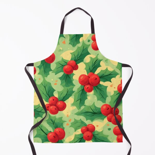 Item preview, Cheerful Christmas Holly Leaves Joyeux Noel Holiday Foliage Red and Green designed and sold by LeafPrints.