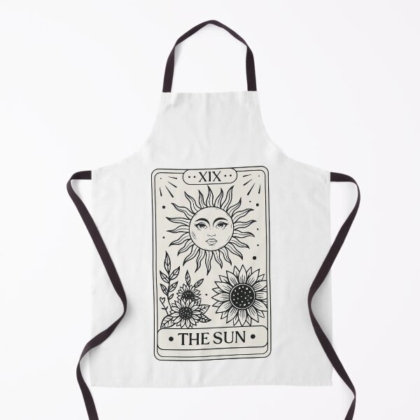 Item preview, The Sun Tarot Card Black and White Line Art designed and sold by ArtfulWeave.