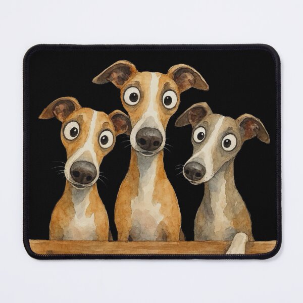 Item preview, Cute Whippet Dog ' We 3 Whippets ' BY SHiRLeY MacARTHuR designed and sold by Shirley MacArthur Art.