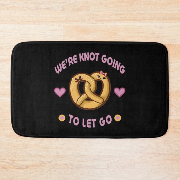 Item preview, Cute Pretzel Love Pun – “We’re Knot Going to Let Go” Funny Food Couple designed and sold by SidTastic .