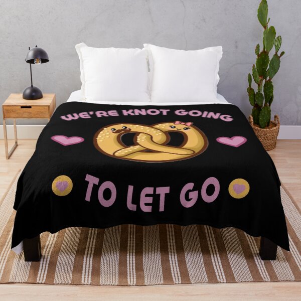 Item preview, Cute Pretzel Love Pun – “We’re Knot Going to Let Go” Funny Food Couple designed and sold by SidTastic .