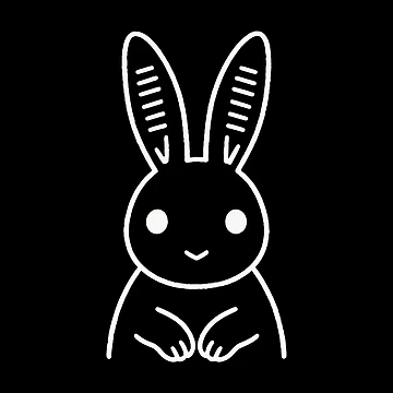 Artwork thumbnail, Minimal Line Rabbit by LuckCraftStudio
