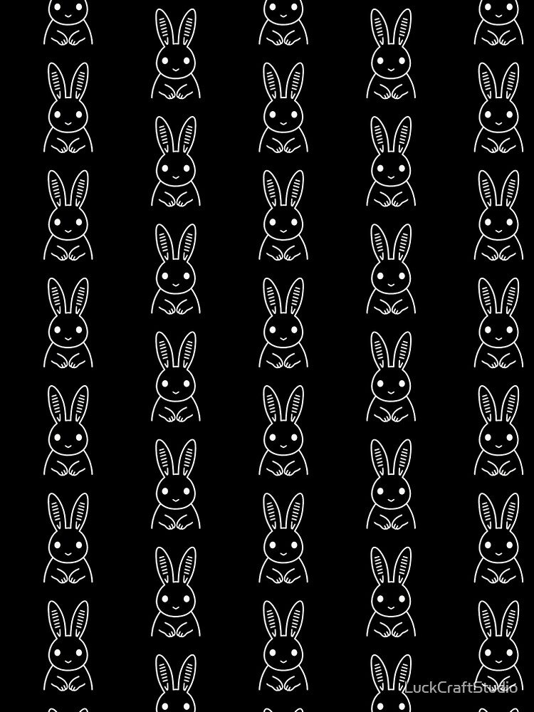 Thumbnail 5 of 5, A-Line Dress, Minimal Line Rabbit designed and sold by LuckCraftStudio.