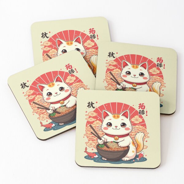 Item preview, Maneki Neko Art - Japanese Lucky Beckoning Cat Good Fortune Design designed and sold by KhadijaBatool38.